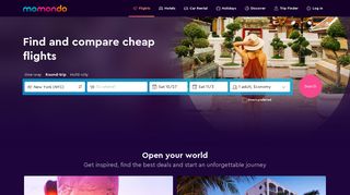 momondo.com screenshot