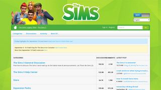forum.thesims3.com screenshot