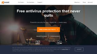 avast.com screenshot
