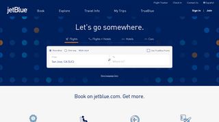 jetblue.com screenshot