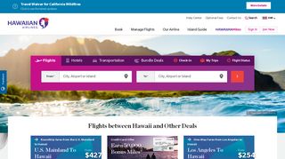 hawaiianair.com screenshot
