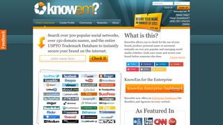 knowem.com screenshot