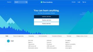 khanacademy.org screenshot