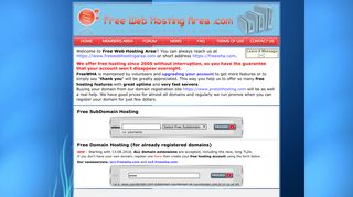 freewebhostingarea.com screenshot