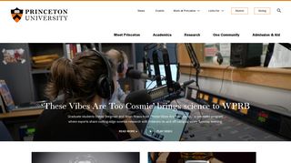 princeton.edu screenshot