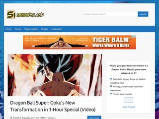 saiyanisland.com screenshot