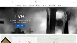 paperlesspost.com screenshot