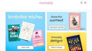 moonpig.com screenshot