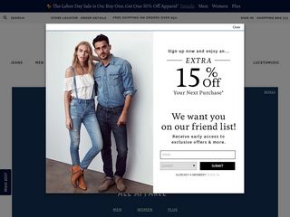 luckybrand.com screenshot