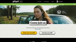 giffgaff.com screenshot
