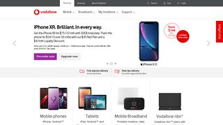 vodafone.com.au screenshot