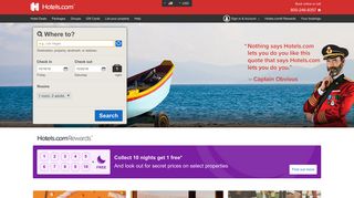 hotels.com screenshot