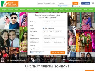 bharatmatrimony.com screenshot